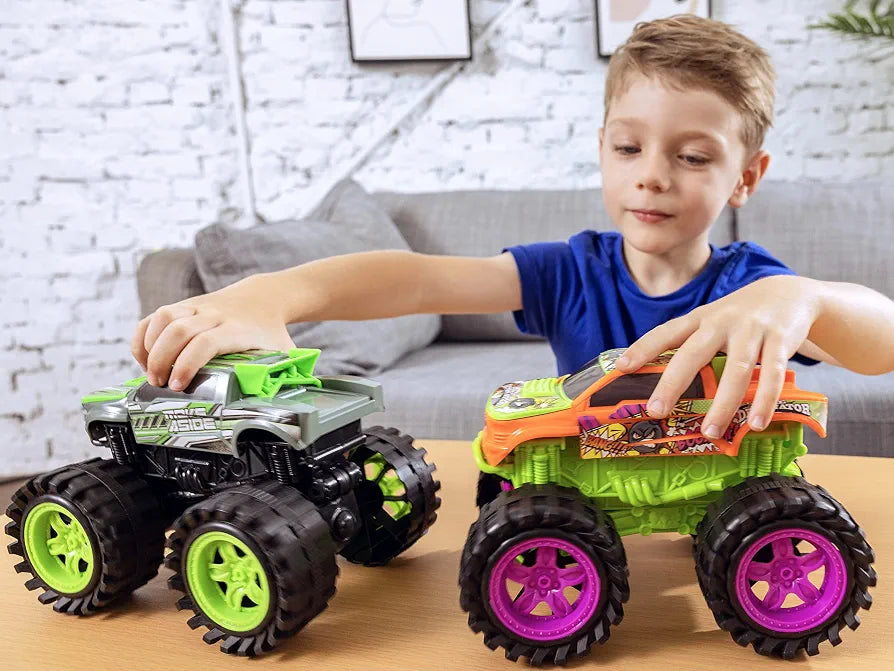 Team Power Exploding Monster Truck Toy with Explosive Crash Sounds and Lights, Smash It Up Again and Again, 8.7” Monster Truck Toys for Boys Kids Ages 3, 4-7 & Above | Toddler Toys Boy Birthday Gifts
